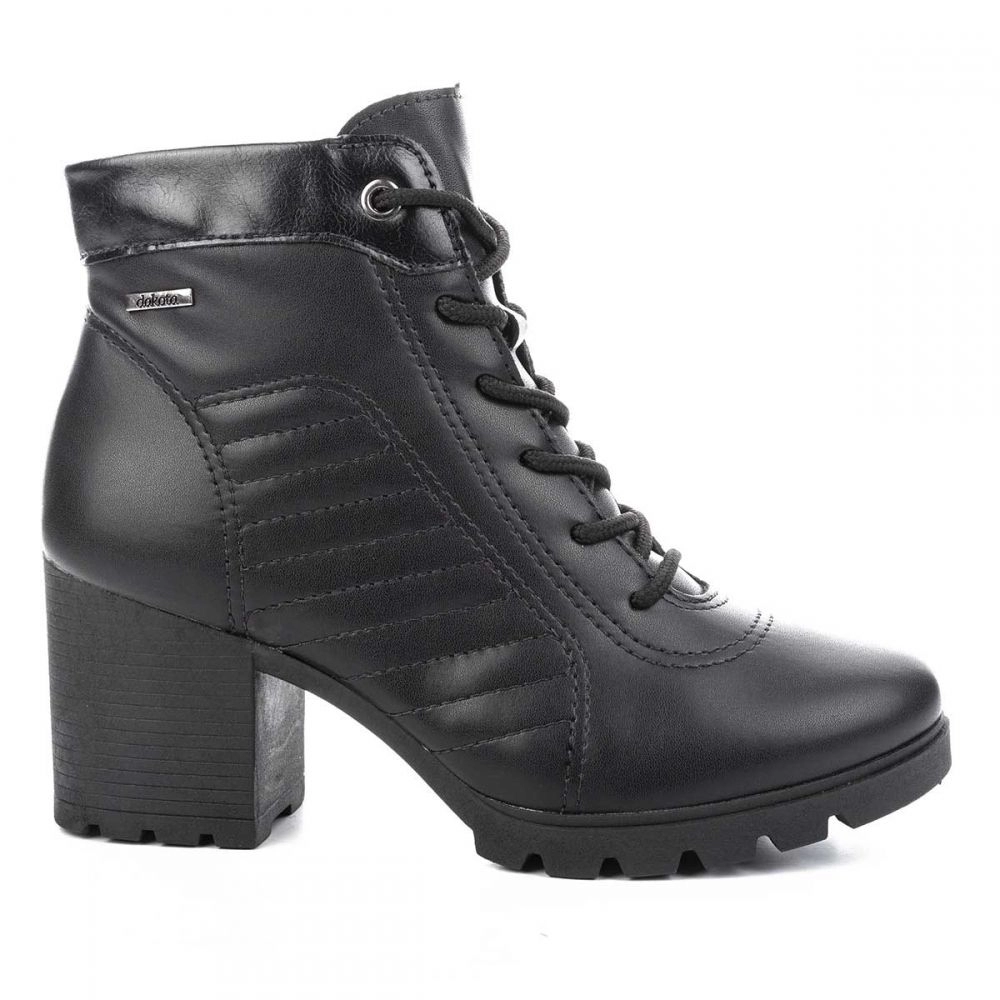 Bota Coturno Feminino Salto Bloco Dakota G5041 - PRETO