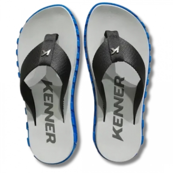 Chinelo Masculino Kenner Megah 1600022 - CINZA/PRETO