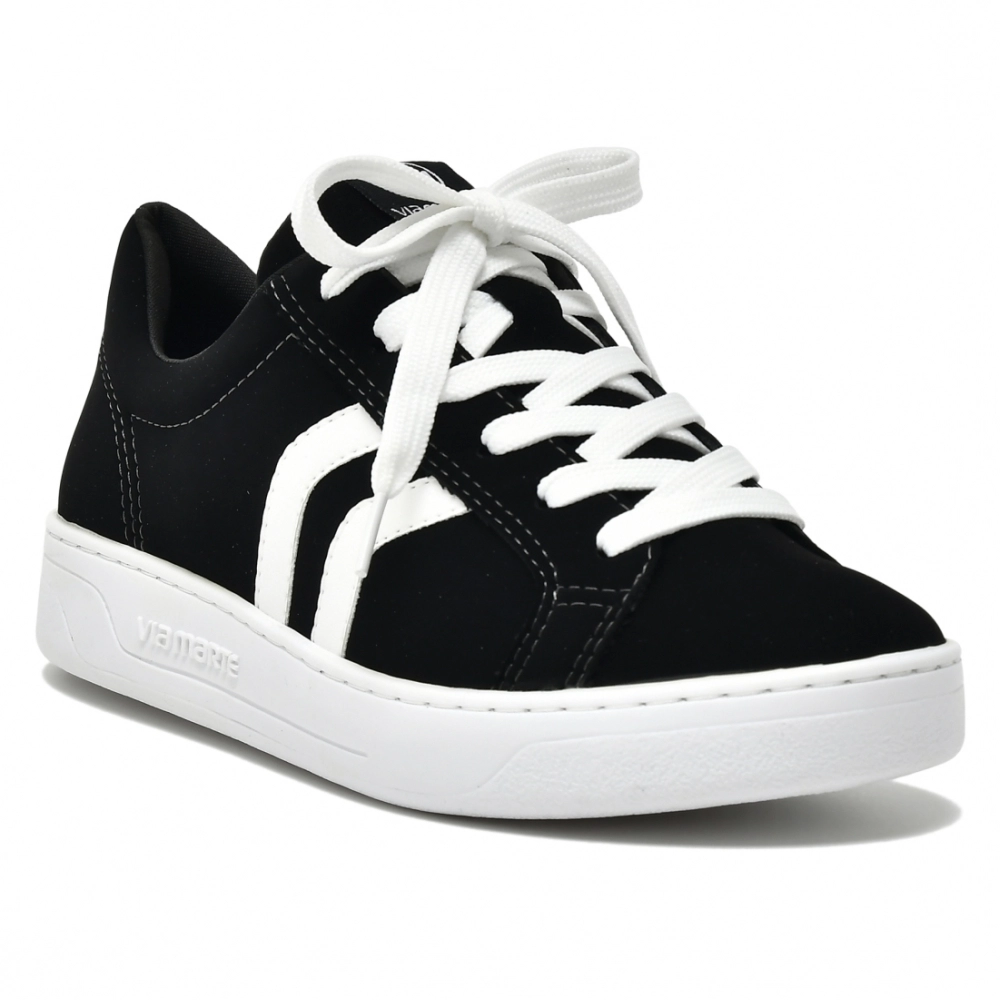 Tênis Feminino Via Marte 064-001 - PRETO/BRANCO