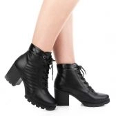 Bota Coturno Feminino Salto Bloco Dakota G5041 - PRETO