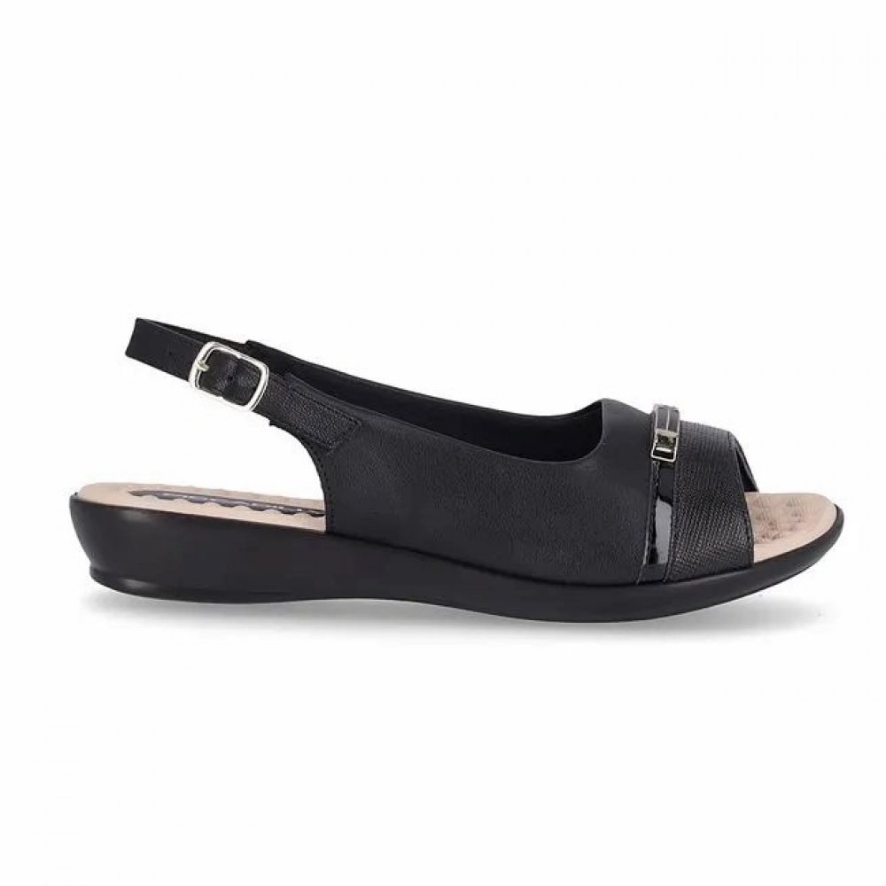 Sandália Feminino Piccadilly Slingback Camila 500380 - PRETO
