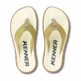 Chinelo Masculino Kenner Megah 1600022 - CREME/VERDE
