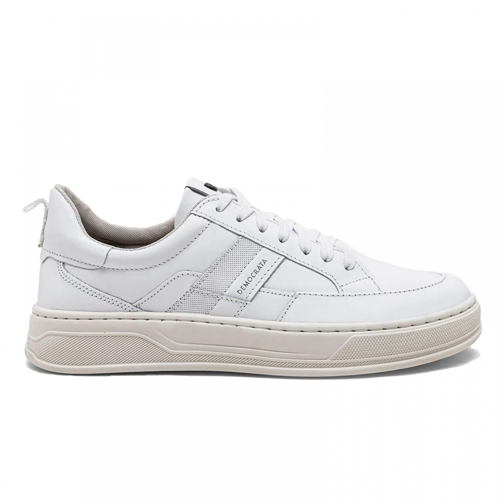 Sapatênis Masculino Democrata Denim Bold 122116 - BRANCO
