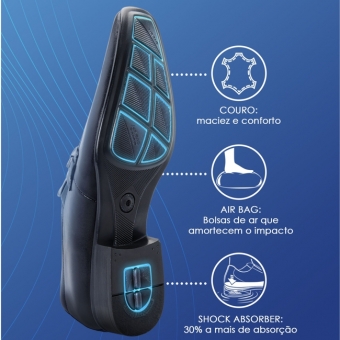 Sapato Social Masculino Jota Pe Air Winner 13149