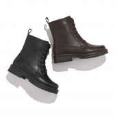 Bota Coturno Feminino Mooncity 72188 - PRETO