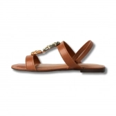 Sandália Rasteira Feminino Dakota Y9611 - CARAMELO