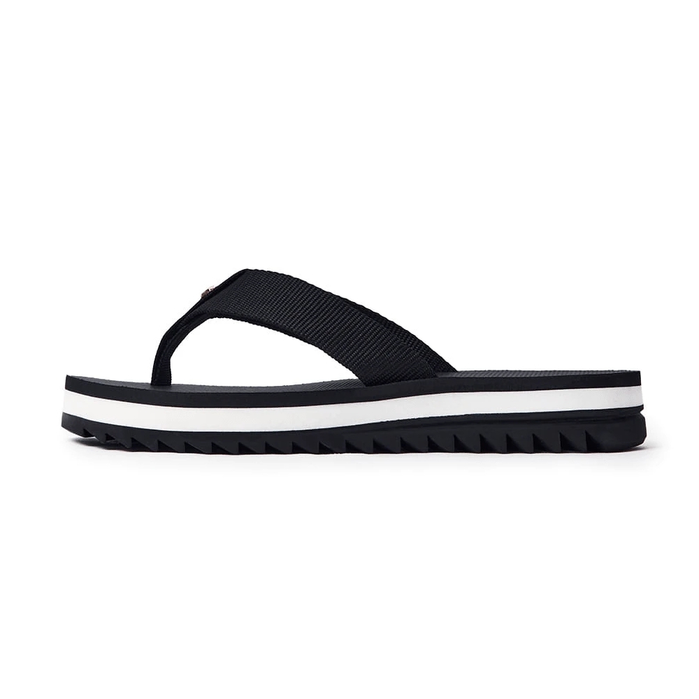 Chinelo Feminino Kenner Kyra Nylon 1000071 - PRETO/BRANCO